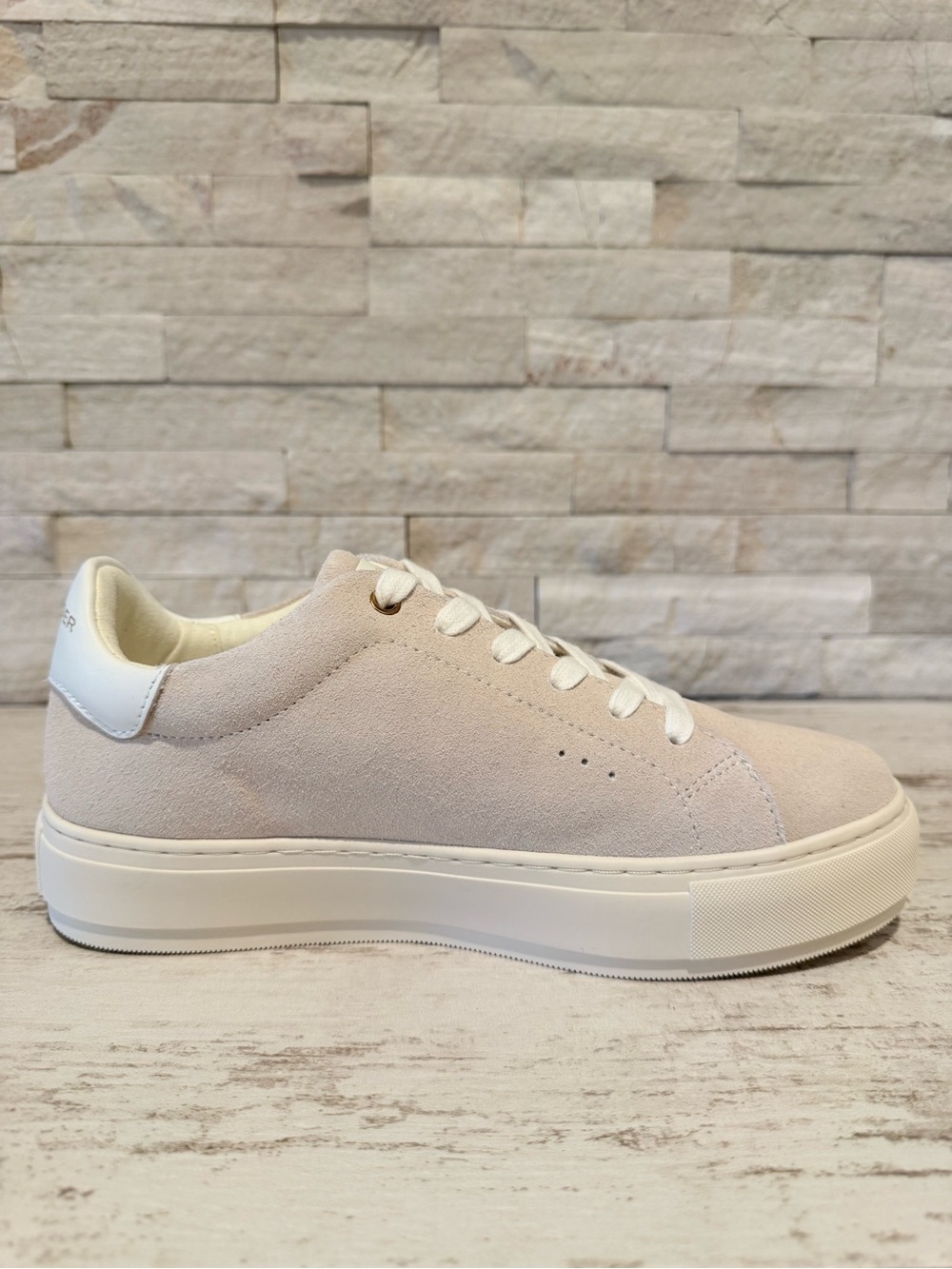 Kurt Geiger London Laney Flower Suede Platform Sneakers Bone Combo Sz 40.5 EU - Picture 9 of 14